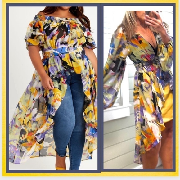 Live 4 Truth Tops - NWT,Live 4 Truth,Small, Fun,Funky &Fab Duster, Secured Button Corseted Middle, S